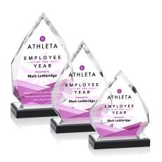Employee Gifts - Beckenham Full Color Silver Polygon Acrylic Award