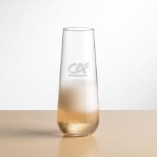 Employee Gifts - Cannes Stemless Flute - Deep Etch