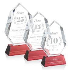 Employee Gifts - Norwood Red on Newhaven Polygon Crystal Award