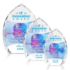 Wilton Full Color Clear Peaks Crystal Award - Awards and Trophies