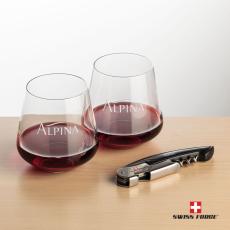 Employee Gifts - Swiss Force Opener & 2 Cannes Stemless