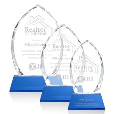 Wilton Blue on Newhaven Peaks Crystal Award - Colored Crystal Awards