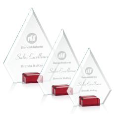 Charlotte Red Diamond Crystal Award - Colored Crystal Awards