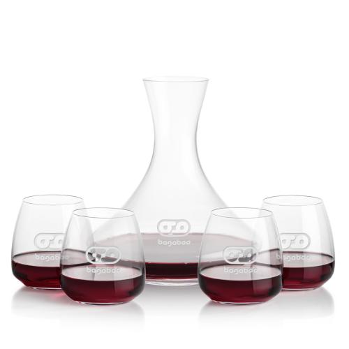 Corporate Gifts - Barware - Carafes - Senderwood Carafe & Hogarth Stemless Wine