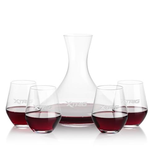 Corporate Gifts - Barware - Carafes - Senderwood Carafe & Reina Stemless Wine