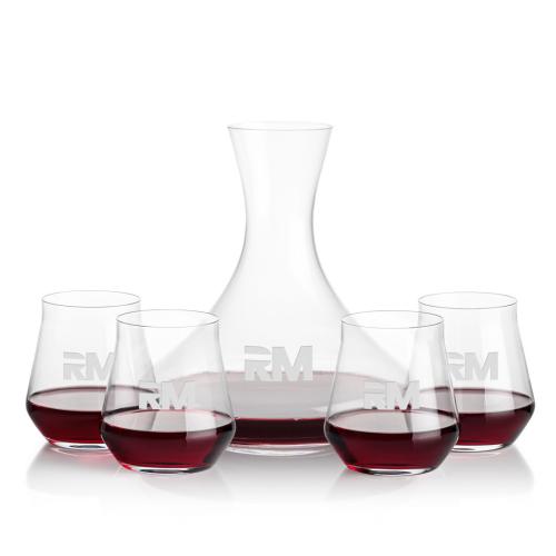 Corporate Gifts - Barware - Carafes - Senderwood Carafe & Bretton Stemless Wine