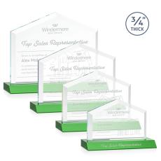 Micasa Green Peaks Crystal Award - Colored Crystal Awards
