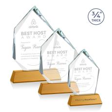 Deerhurst Ice Peak Amber on Newhaven Peaks Crystal Award - Awards and Trophies