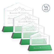 Micasa Green on Newhaven Peaks Crystal Award - Colored Crystal Awards