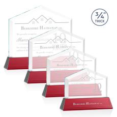 Micasa Red on Newhaven Peaks Crystal Award - Colored Crystal Awards