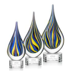 Employee Gifts - Calabria Clear Tear Drop Glass Award