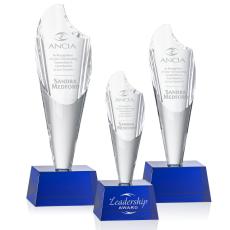 Trinity Torch - Blue - Colored Crystal Awards