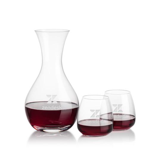 Corporate Gifts - Barware - Carafes - Adelita Carafe & Hogarth Stemless Wine