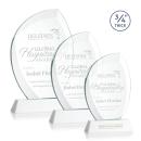 Wichita White on Newhaven Base Flame Crystal Award