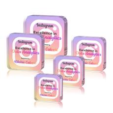 Employee Gifts - Flamborough Full Color Square / Cube Crystal Award