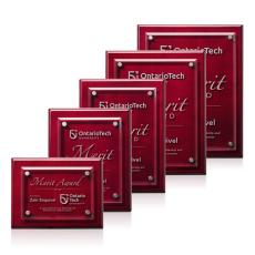 Employee Gifts - Caledon Plaque - Rosewood/Silver