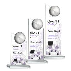 Employee Gifts - Arden Full Color  Optical Globe Crystal Award