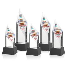 Vertex Full Color Black on Base Diamond Crystal Award - Diamond Awards