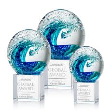Employee Gifts - Surfside Globe on Granby Base Glass Award