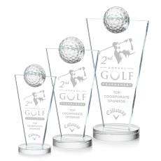 Employee Gifts - Slough Golf Clear Globe Crystal Award