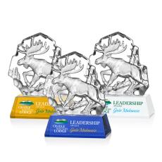 Ottavia Moose Full Color Animals Crystal Award - Colored Crystal Awards