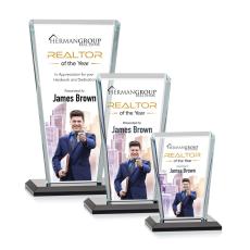 Chatham Full Color Black Rectangle Crystal Award - Awards and Trophies