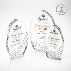 Employee Gifts - Westbury Full Color Clear Circle Acrylic Award