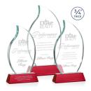 Croydon Red on Newhaven Base Flame Crystal Award