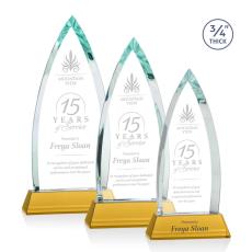 Employee Gifts - Shildon Amber on Newhaven Peaks Crystal Award