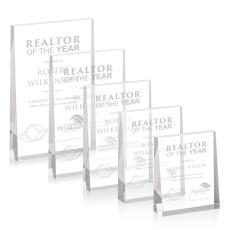 Employee Gifts - Lansing Clear (Vert) Rectangle Acrylic Award