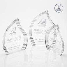 Employee Gifts - Tidworth Clear Flame Acrylic Award