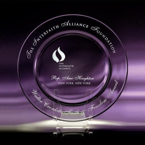 Awards and Trophies - Crystal Awards - Presentation Plate