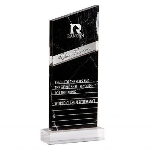 Awards and Trophies - Crystal Awards - Foray - Black