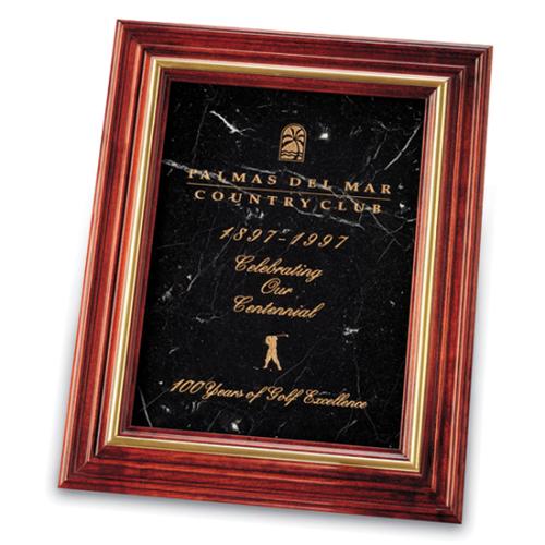 Awards and Trophies - Plaque Awards - Cherry Stone Plaque - Black