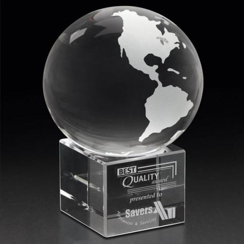 Awards and Trophies - Crystal Awards - Crystal Globe