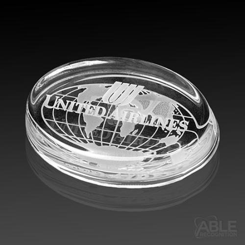 Awards and Trophies - Crystal Awards - Savannah Paperweight