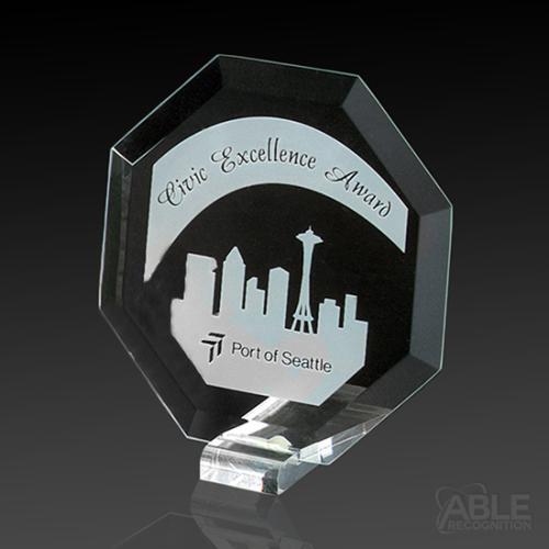 Awards and Trophies - Crystal Awards - Prisma Octagon