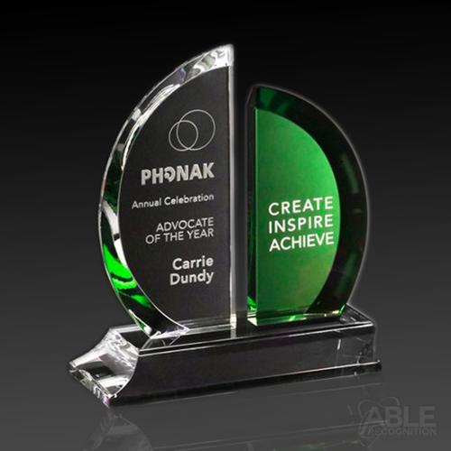 Awards and Trophies - Crystal Awards - Greenley Emerald Award