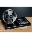 Galaxy Globe on Black Glass Base