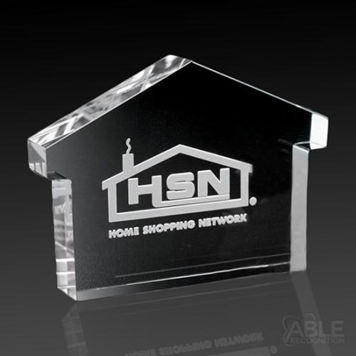 Awards and Trophies - Crystal Awards - House Paperweight