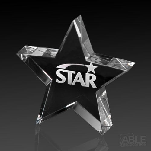 Awards and Trophies - Crystal Awards - Tapered Star