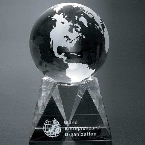 Awards and Trophies - Crystal Awards - Triad Globe