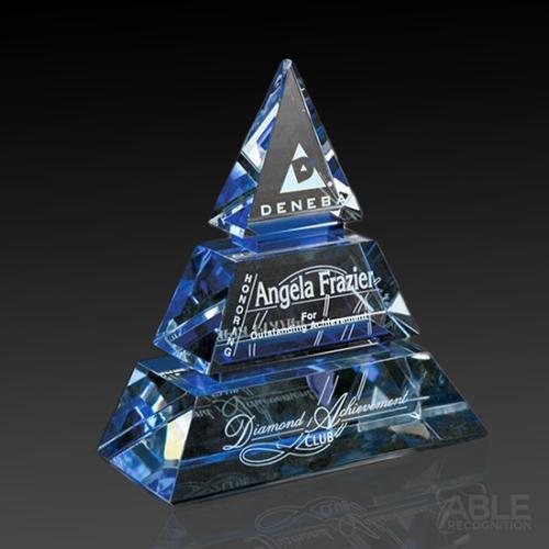 Awards and Trophies - Crystal Awards - Accolade Indigo Pyramid