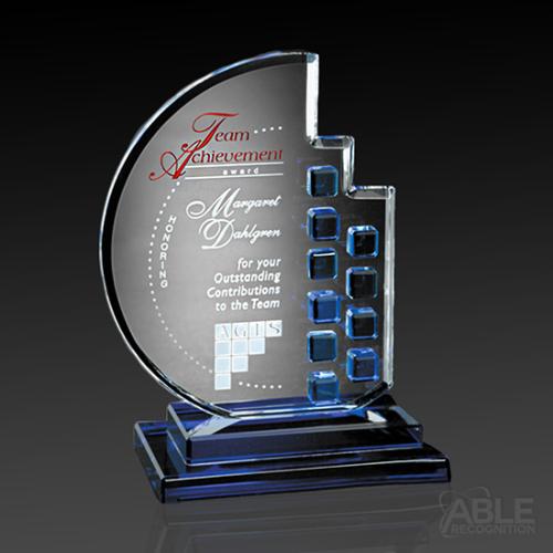 Awards and Trophies - Crystal Awards - Azure Moon