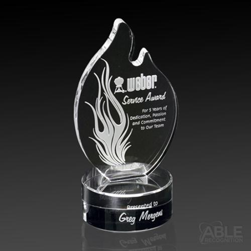 Awards and Trophies - Crystal Awards - Wildfire Flame