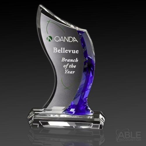Awards and Trophies - Crystal Awards - Potomac Indigo Award