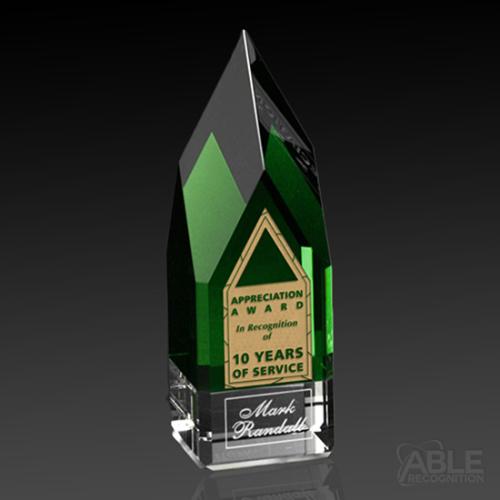Awards and Trophies - Crystal Awards - Monolith Emerald Award