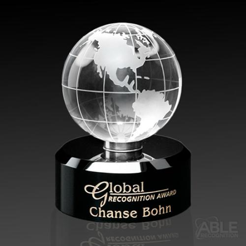 Awards and Trophies - Crystal Awards - Award In MotionÃÂ® Globe