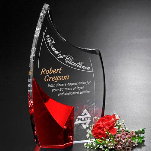 Awards and Trophies - Crystal Awards - Allure Ruby Award