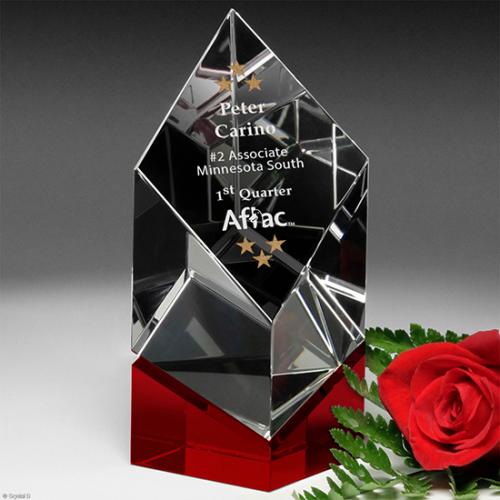 Awards and Trophies - Crystal Awards - Vicksburg Ruby Award